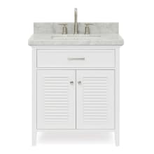 Kensington 31" Free Standing Single Basin Vanity Set with Wood Cabinet and Marble Vanity Top