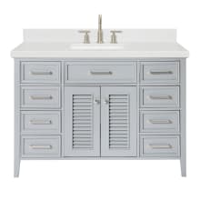 Kensington 48" Free Standing Single Basin Vanity Set with Cabinet and Quartz Vanity Top