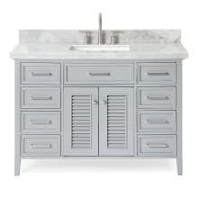 Kensington 49" Free Standing Single Basin Vanity Set with Wood Cabinet and Marble Vanity Top