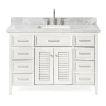 Kensington 49" Free Standing Single Basin Vanity Set with Wood Cabinet and Marble Vanity Top