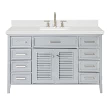 Kensington 54" Free Standing Single Basin Vanity Set with Cabinet and Quartz Vanity Top