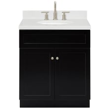 Hamlet 30" Free Standing Single Basin Vanity Set with Cabinet, Quartz Vanity Top, and Oval Bathroom Sink
