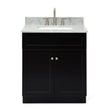 Hamlet 31" Free Standing Single Basin Vanity Set with Cabinet and Marble Vanity Top