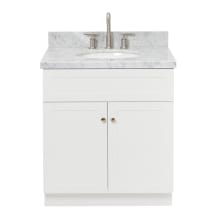 Hamlet 31" Free Standing Single Basin Vanity Set with Cabinet and Marble Vanity Top