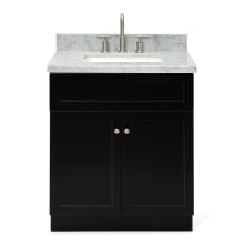 Hamlet 31" Free Standing Single Basin Vanity Set with Cabinet and Marble Vanity Top