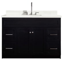Hamlet 49" Free Standing Single Basin Vanity Set with Wood Cabinet and Quartz Vanity Top