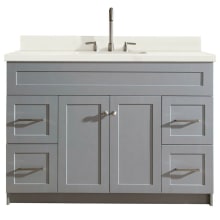 Hamlet 49" Free Standing Single Basin Vanity Set with Wood Cabinet and Quartz Vanity Top