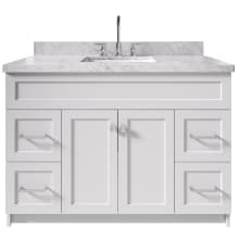 Hamlet 49" Free Standing Single Basin Vanity Set with Cabinet and Marble Vanity Top
