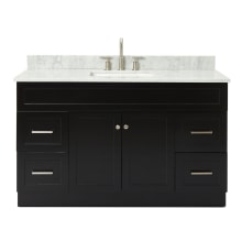 Hamlet 55" Free Standing Single Basin Vanity Set with Cabinet and Marble Vanity Top