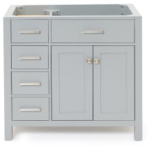 Bristol 36" Single Free Standing Right Offset Vanity Cabinet Only - Less Vanity Top