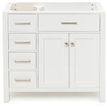 Bristol 36" Single Free Standing Right Offset Vanity Cabinet Only - Less Vanity Top