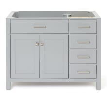 Bristol 42" Single Free Standing Left Offset Vanity Cabinet Only - Less Vanity Top