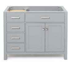 Bristol 42" Single Free Standing Right Offset Vanity Cabinet Only - Less Vanity Top