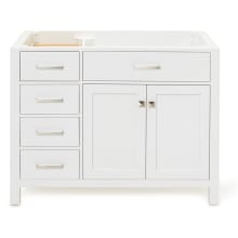 Bristol 42" Single Free Standing Right Offset Vanity Cabinet Only - Less Vanity Top