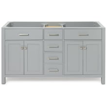 Bristol 60" Double Free Standing Vanity Cabinet Only - Less Vanity Top