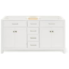 Bristol 60" Double Free Standing Vanity Cabinet Only - Less Vanity Top