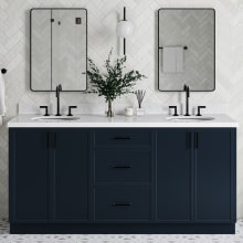 Kelly 72-1/4" Free Standing Double Basin Vanity Set with Cabinet and Quartz Vanity Top