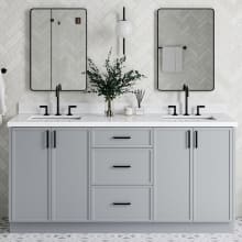 Kelly 72-1/4" Free Standing Double Basin Vanity Set with Cabinet and Quartz Vanity Top