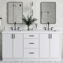 Kelly 72-1/4" Free Standing Double Basin Vanity Set with Cabinet and Quartz Vanity Top