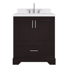 Stafford 30" Free Standing Single Basin Vanity Set with Cabinet, Quartz Vanity Top, and Rectangular Sink