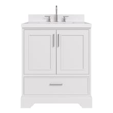 Stafford 30" Free Standing Single Basin Vanity Set with Cabinet, Quartz Vanity Top, and Rectangular Sink