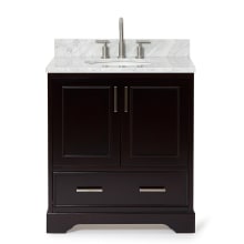 Stafford 31" Free Standing Single Basin Vanity Set with Cabinet and Marble Vanity Top