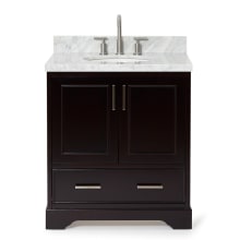 Stafford 31" Free Standing Single Basin Vanity Set with Cabinet and Marble Vanity Top