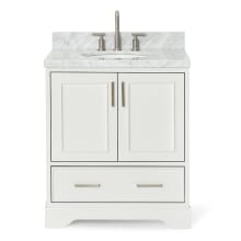 Stafford 31" Free Standing Single Basin Vanity Set with Cabinet and Marble Vanity Top