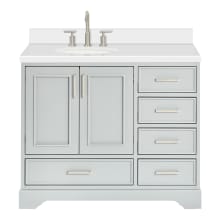 Stafford 43" Free Standing Single Basin Vanity Set with Cabinet and Quartz Vanity Top