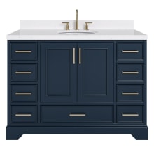 Stafford 48" Free Standing Single Basin Vanity Set with Cabinet, Quartz Vanity Top, and Oval Sink