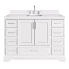 Stafford 48" Free Standing Single Basin Vanity Set with Cabinet, Quartz Vanity Top, and Oval Sink