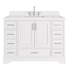 Stafford 48" Free Standing Single Basin Vanity Set with Cabinet, Quartz Vanity Top, and Rectangular Sink