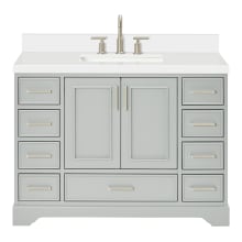 Stafford 49" Free Standing Single Basin Vanity Set with Cabinet and Quartz Vanity Top