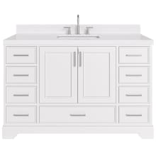 Stafford 55" Free Standing Single Basin Vanity Set with Cabinet, Quartz Vanity Top, and Rectangular Sink