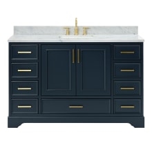 Stafford 55" Free Standing Single Basin Vanity Set with Cabinet and Marble Vanity Top