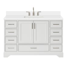 Stafford 55" Free Standing Single Basin Vanity Set with Cabinet and Quartz Vanity Top
