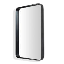 30" x 20" Contemporary Rectangular Metal Framed Bathroom Wall Mirror