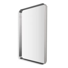 36" x 24" Contemporary Rectangular Metal Framed Bathroom Wall Mirror