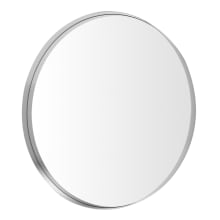 30" Diameter Contemporary Circular Metal Framed Bathroom Wall Mirror