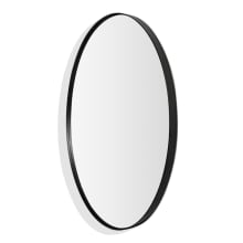 36" Diameter Contemporary Circular Metal Framed Bathroom Wall Mirror