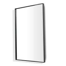 20" x 30" Contemporary Rectangular Metal Framed Bathroom Wall Mirror