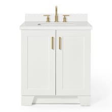 Taylor 31" Free Standing Single Basin Vanity Set with Hardwood Cabinet, Quartz Vanity Top, and Rectangular Bathroom Sink