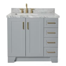 Taylor 37" Free Standing Single Basin Vanity Set with Cabinet and Marble Vanity Top