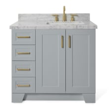Taylor 37" Free Standing Single Basin Vanity Set with Cabinet and Marble Vanity Top