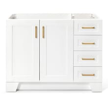 Taylor 42" Single Wood Vanity Cabinet with Right Side Drawers Only - Less Vanity Top