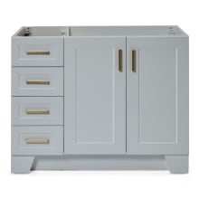 Taylor 42" Single Wood Vanity Cabinet with Left Side Drawers Only - Less Vanity Top