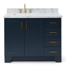 Taylor 43" Free Standing Single Basin Vanity Set with Cabinet and Marble Vanity Top