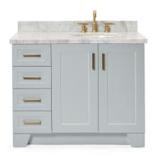 Taylor 43" Free Standing Single Basin Vanity Set with Cabinet and Marble Vanity Top