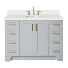 Taylor 49" Free Standing Single Basin Vanity Set with Hardwood Cabinet, Quartz Vanity Top, and Oval Bathroom Sink