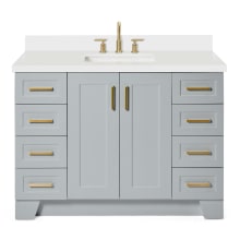 Taylor 49" Free Standing Single Basin Vanity Set with Hardwood Cabinet, Quartz Vanity Top, and Rectangular Bathroom Sink